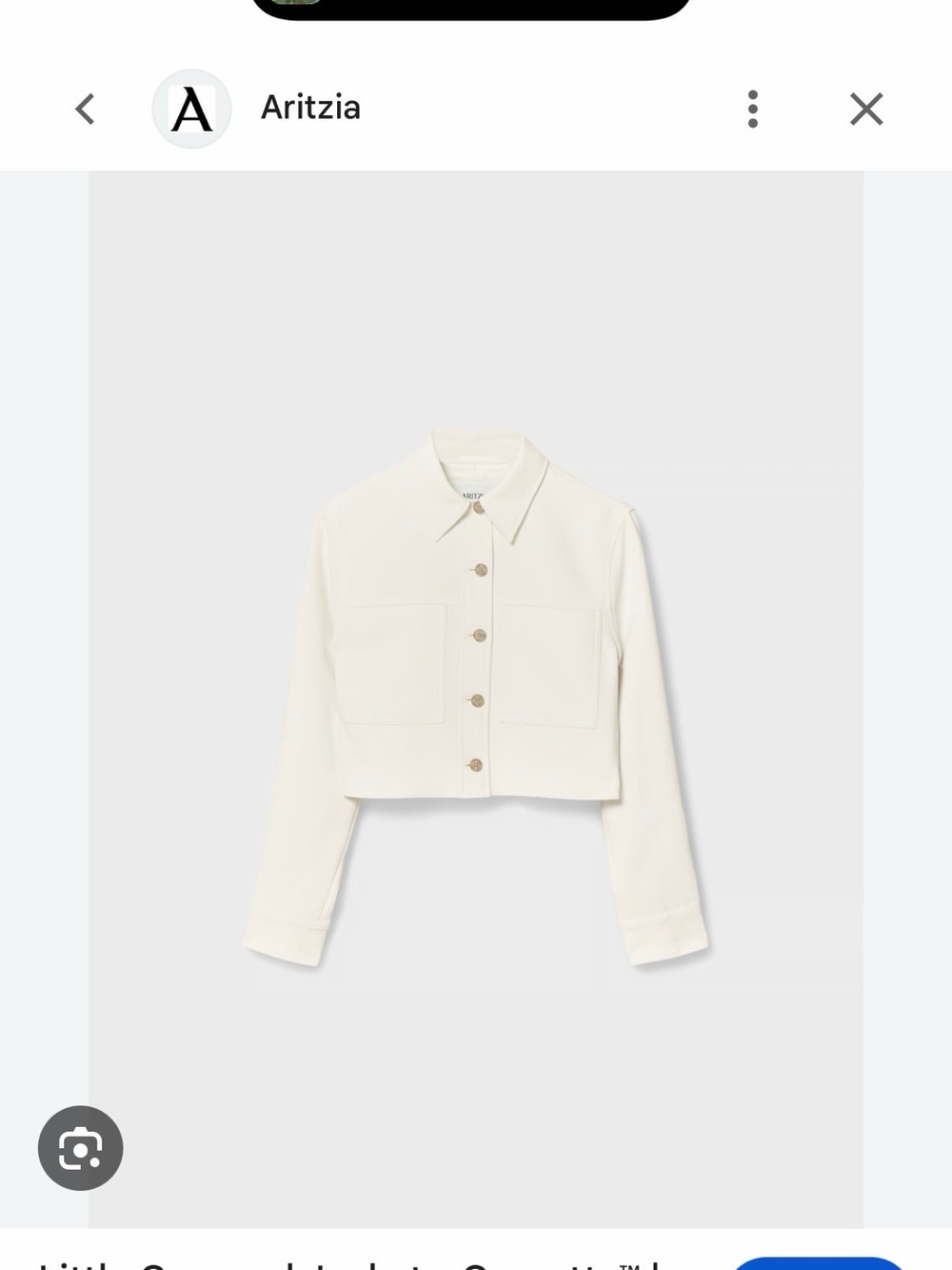 Wilfred Cream Cropped Jean Jacket